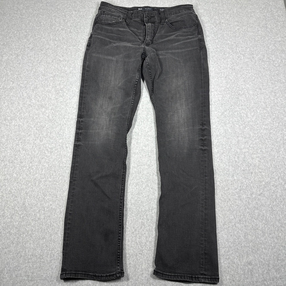 BKE Jake Straight Leg Jeans Men's 31x32(Fit 31x31) Black Stretch Denim Cowboy